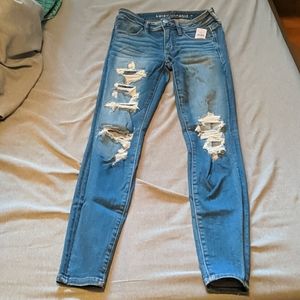 American Eagle Stretch Jeans, Distressed Skinny